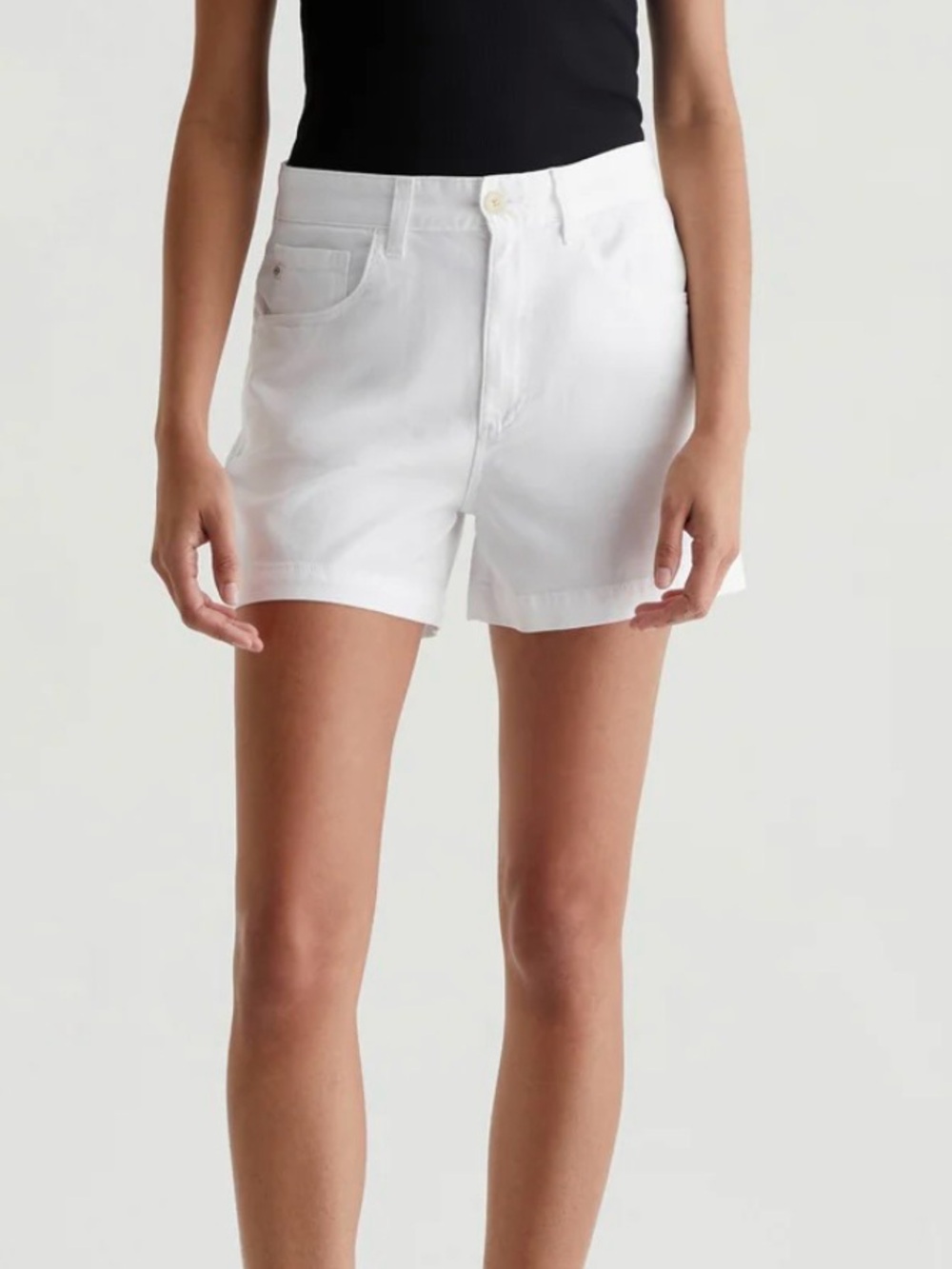 NWT AG Jeans Clove High-Rise Baggy Denim Shorts White Size 28